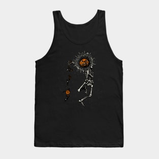 Retro Vintage Dance Macabre Skeleton Tank Top